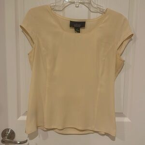 Cream 100% silk shirt